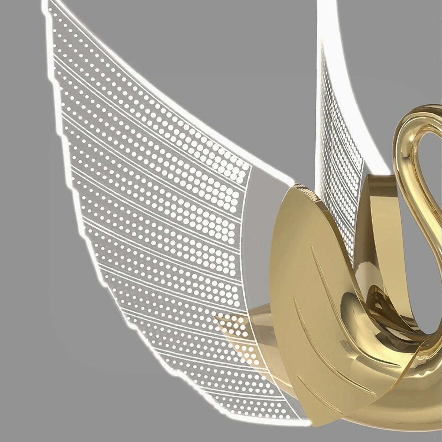 Swan Design Gold Chandelier by Lucera - Chandeliers | Lucera Lighting