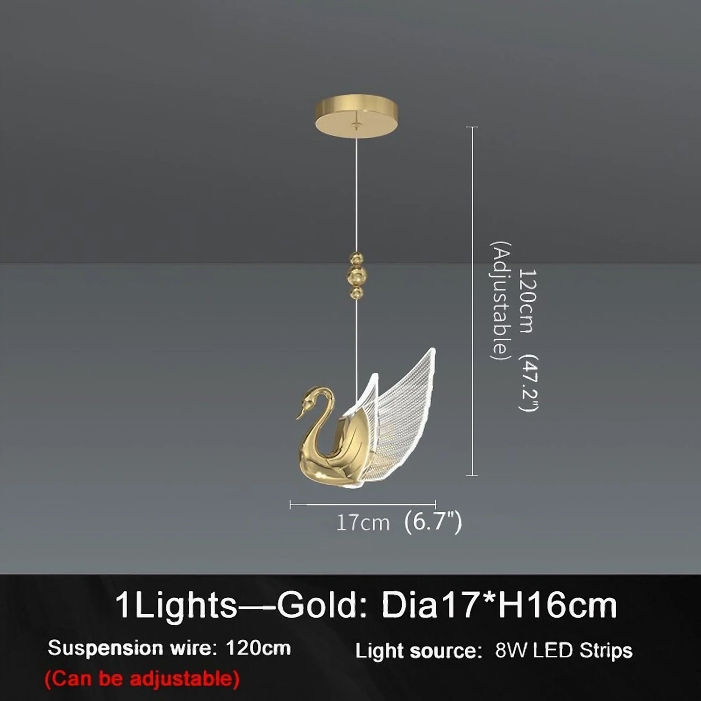 Swan Design Gold Chandelier by Lucera - Chandeliers | Lucera Lighting