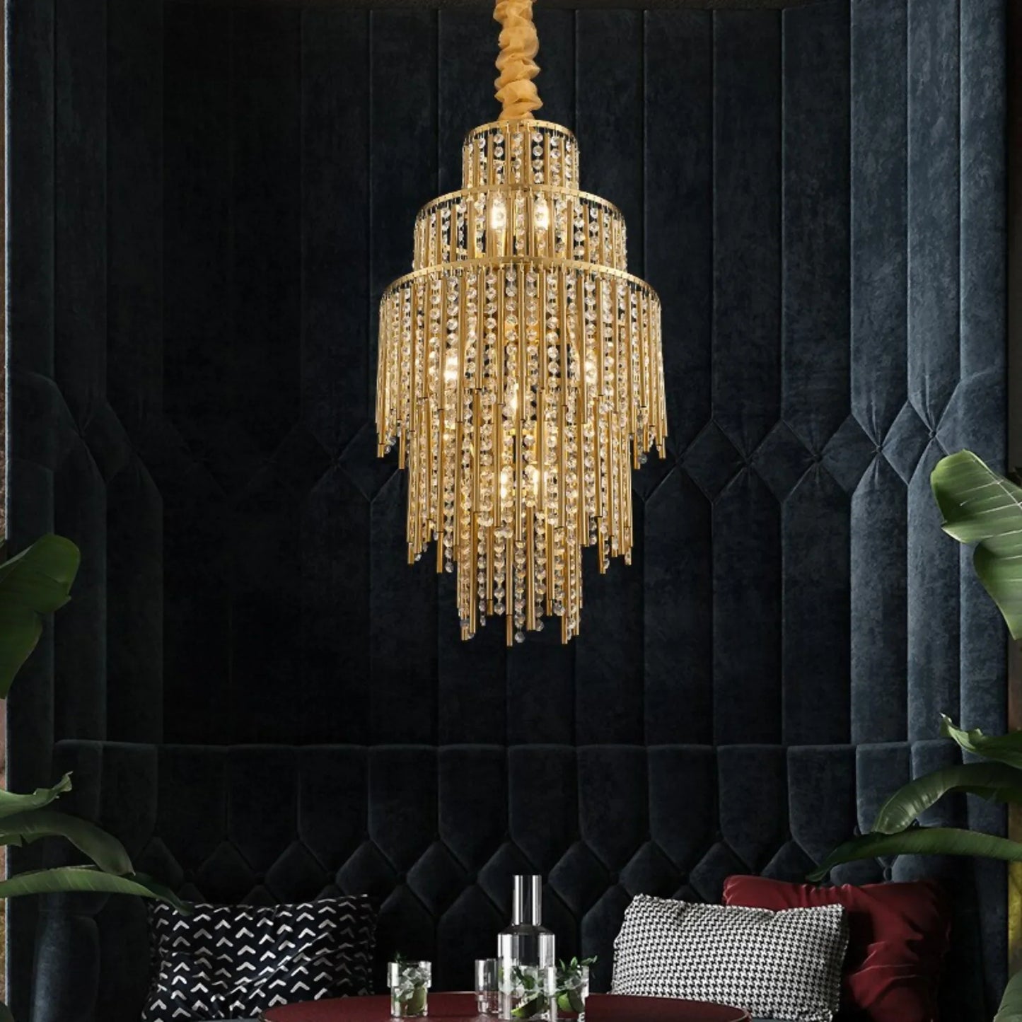 Lovage Luxury Gold Chandelier With Crystal Balls - Chandeliers | Lucera Lighting