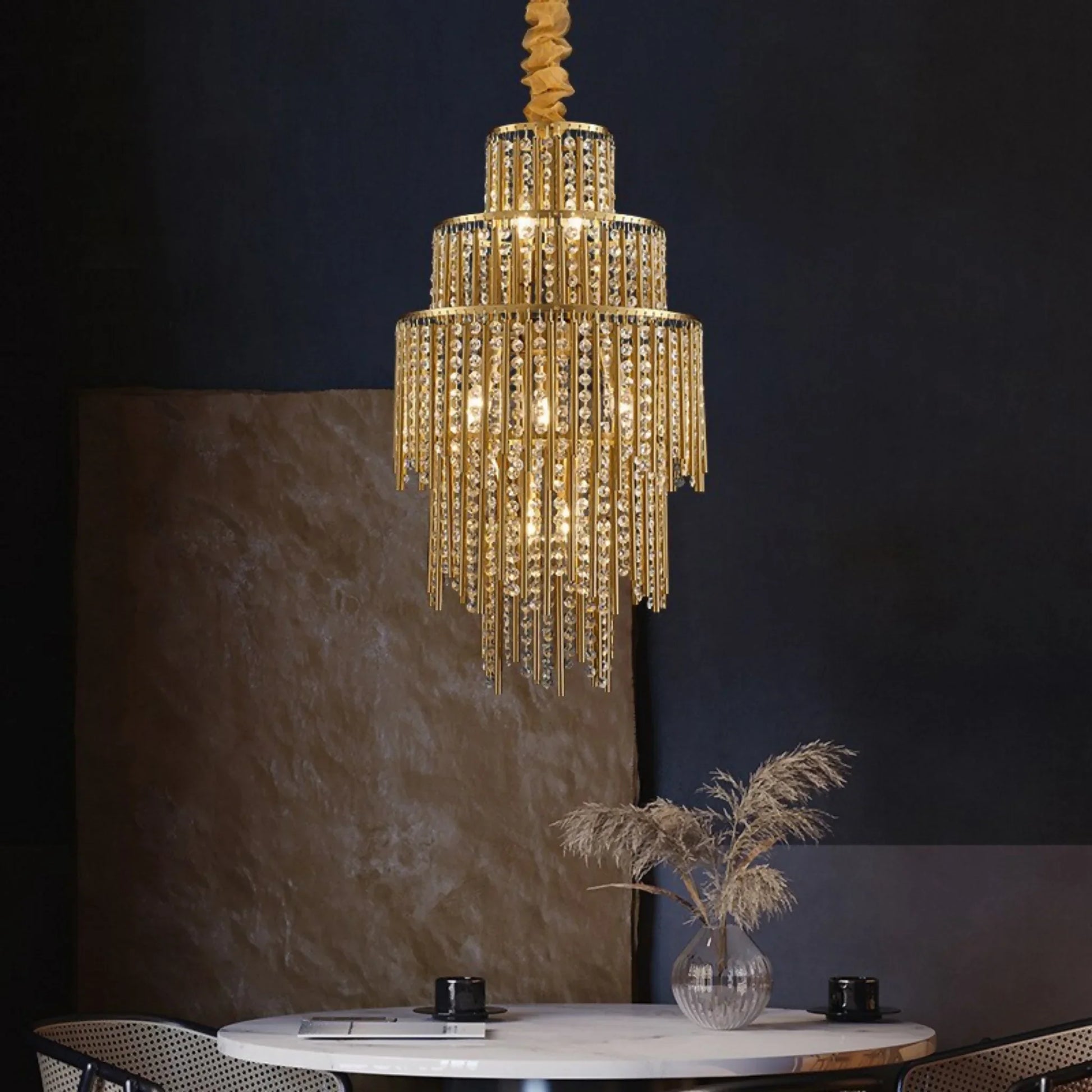 Lovage Luxury Gold Chandelier With Crystal Balls - Chandeliers | Lucera Lighting