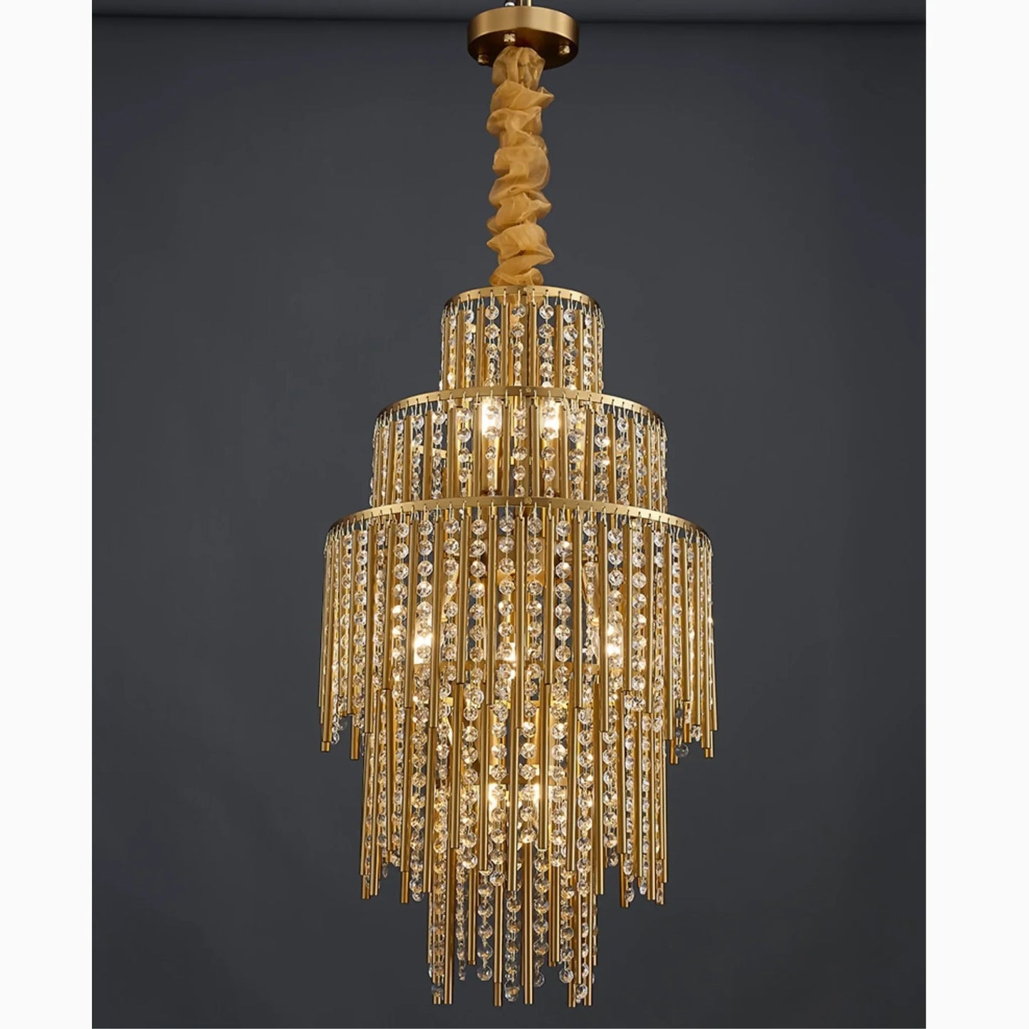 Lovage Luxury Gold Chandelier With Crystal Balls - Chandeliers | Lucera Lighting