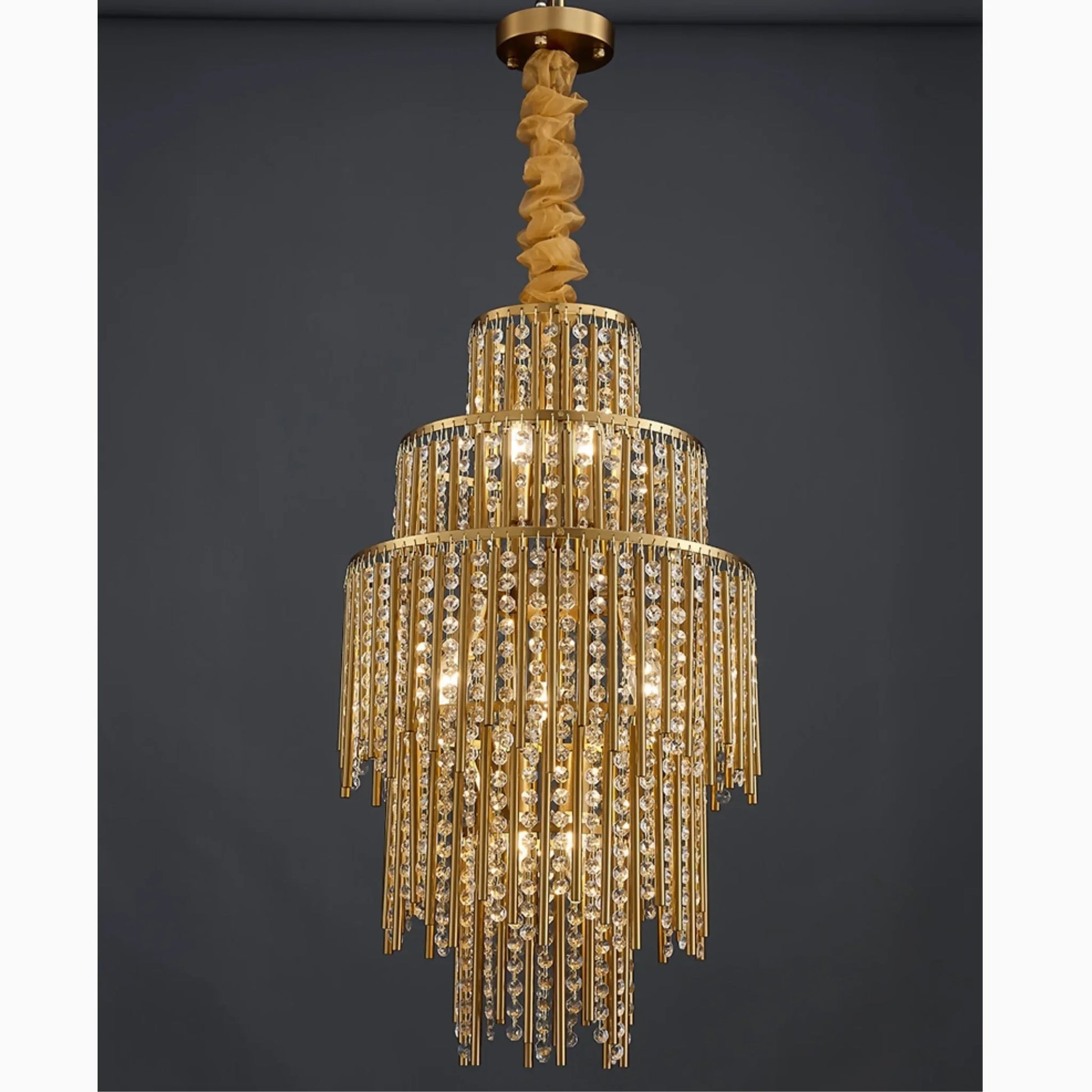 Lovage Luxury Gold Chandelier With Crystal Balls - Chandeliers | Lucera Lighting