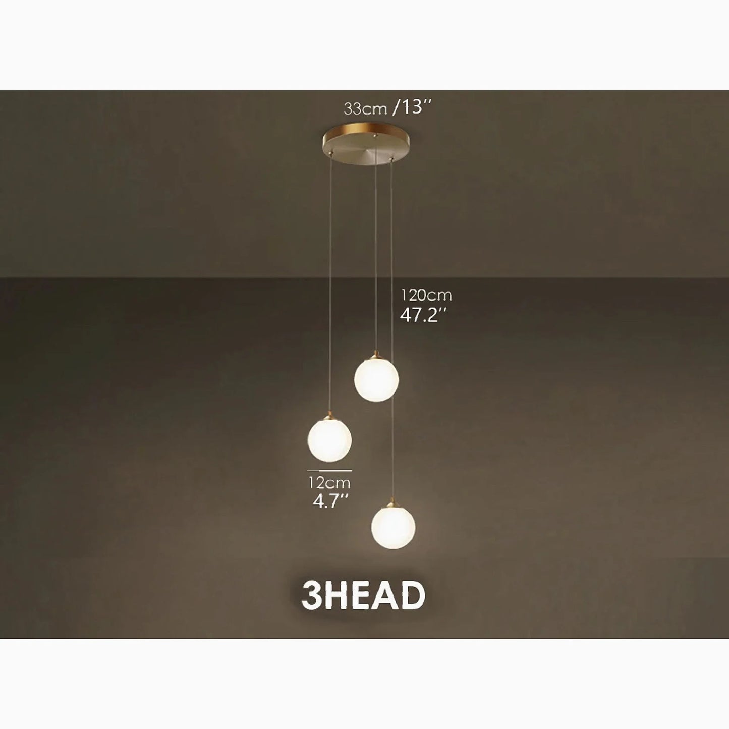 Bluff Copper Ball Staircase Chandelier - Chandeliers | Lucera Lighting