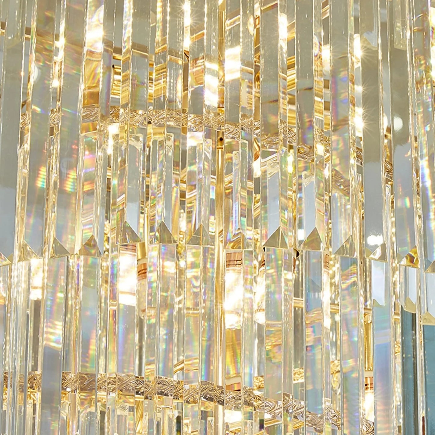 Elderflower Crystal Staircase Chandelier - Chandeliers | Lucera Lighting