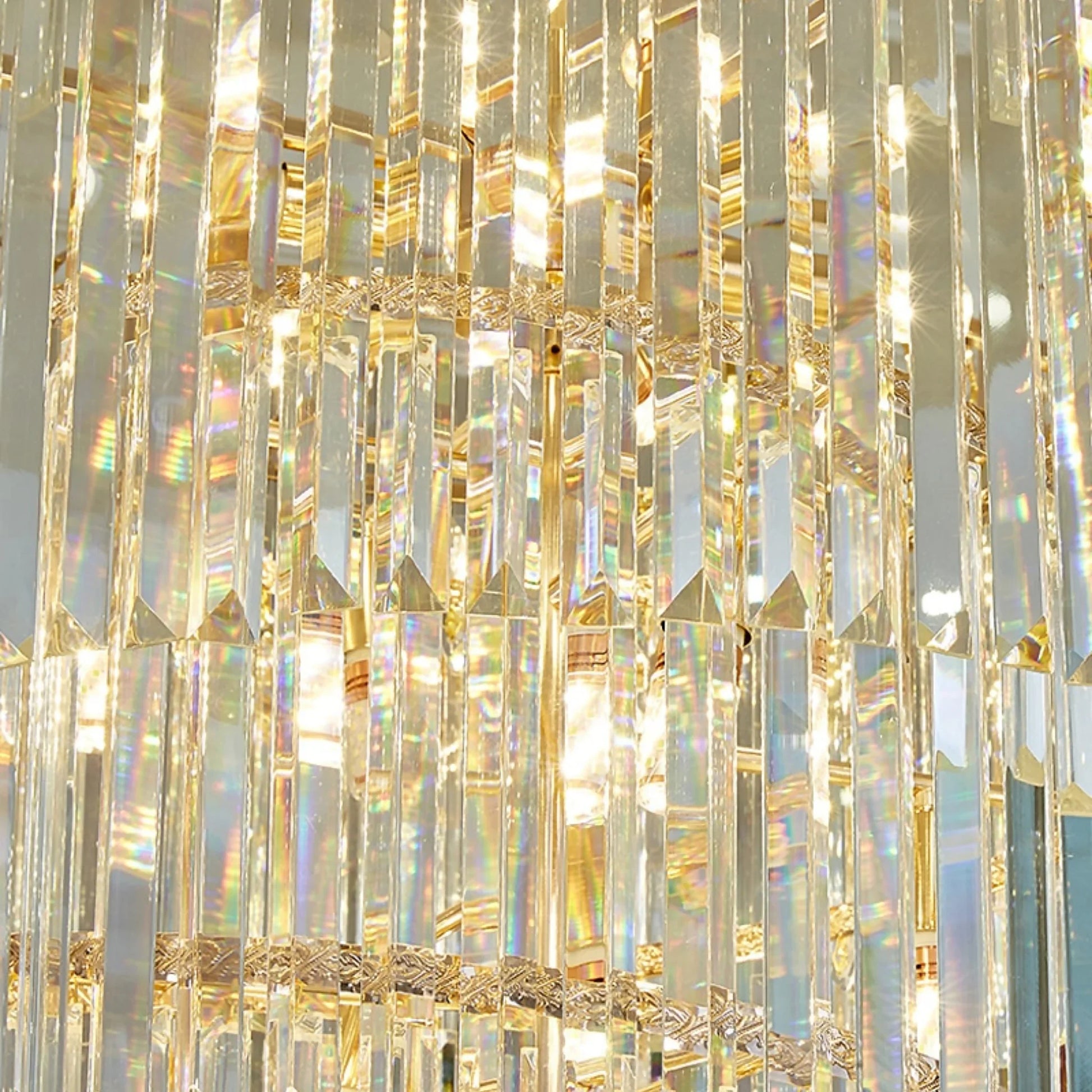 Elderflower Crystal Staircase Chandelier - Chandeliers | Lucera Lighting