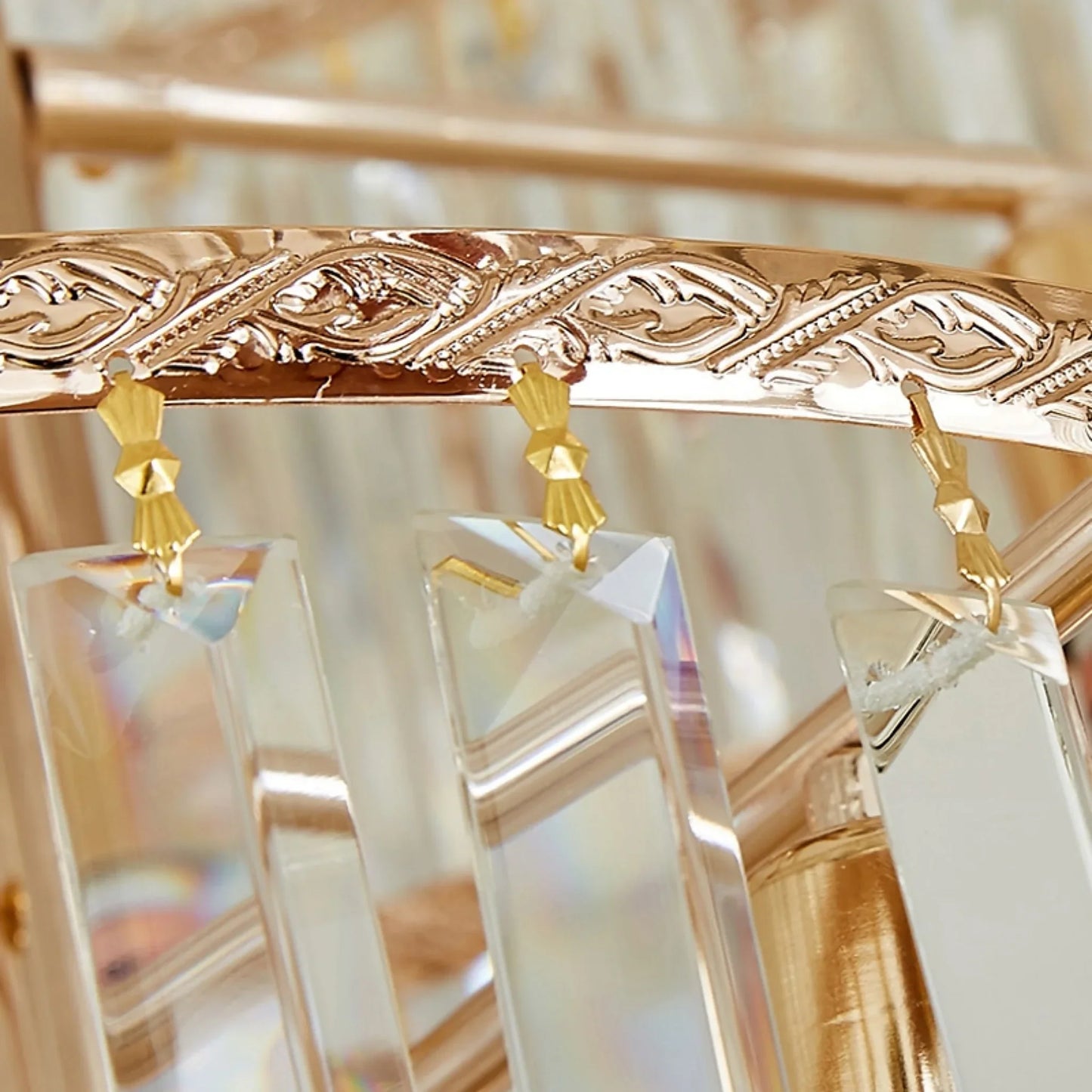 Elderflower Crystal Staircase Chandelier - Chandeliers | Lucera Lighting