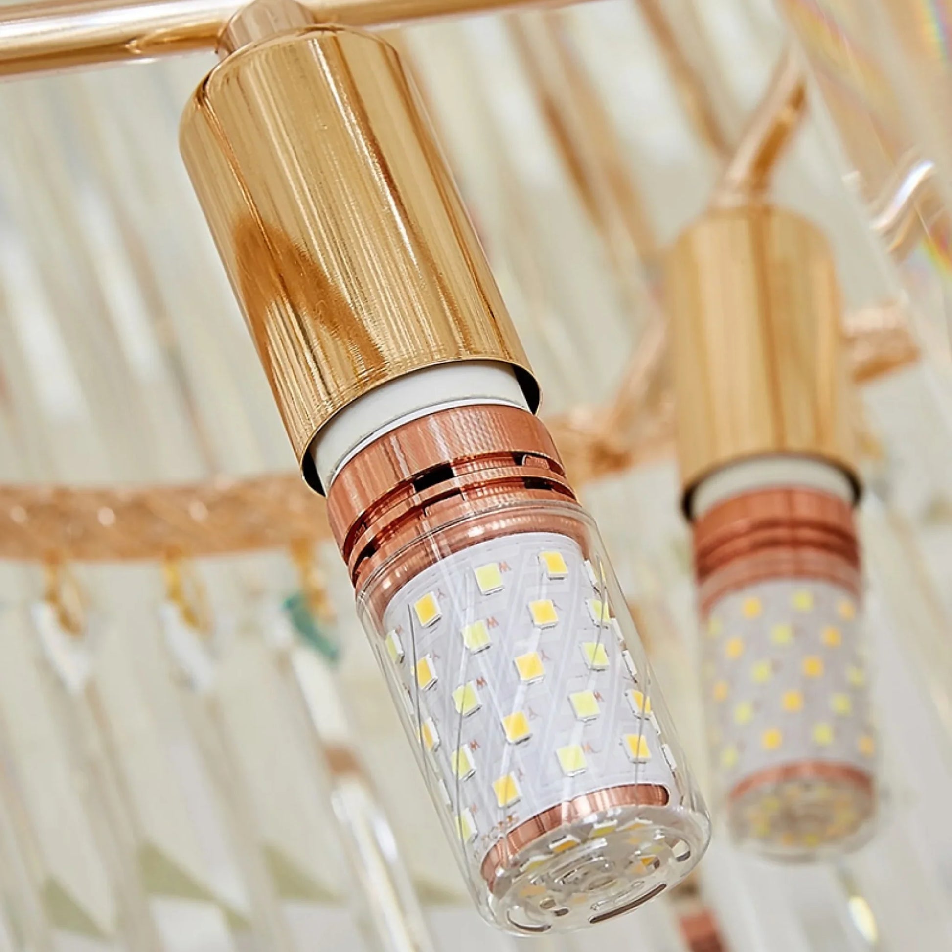 Elderflower Crystal Staircase Chandelier - Chandeliers | Lucera Lighting
