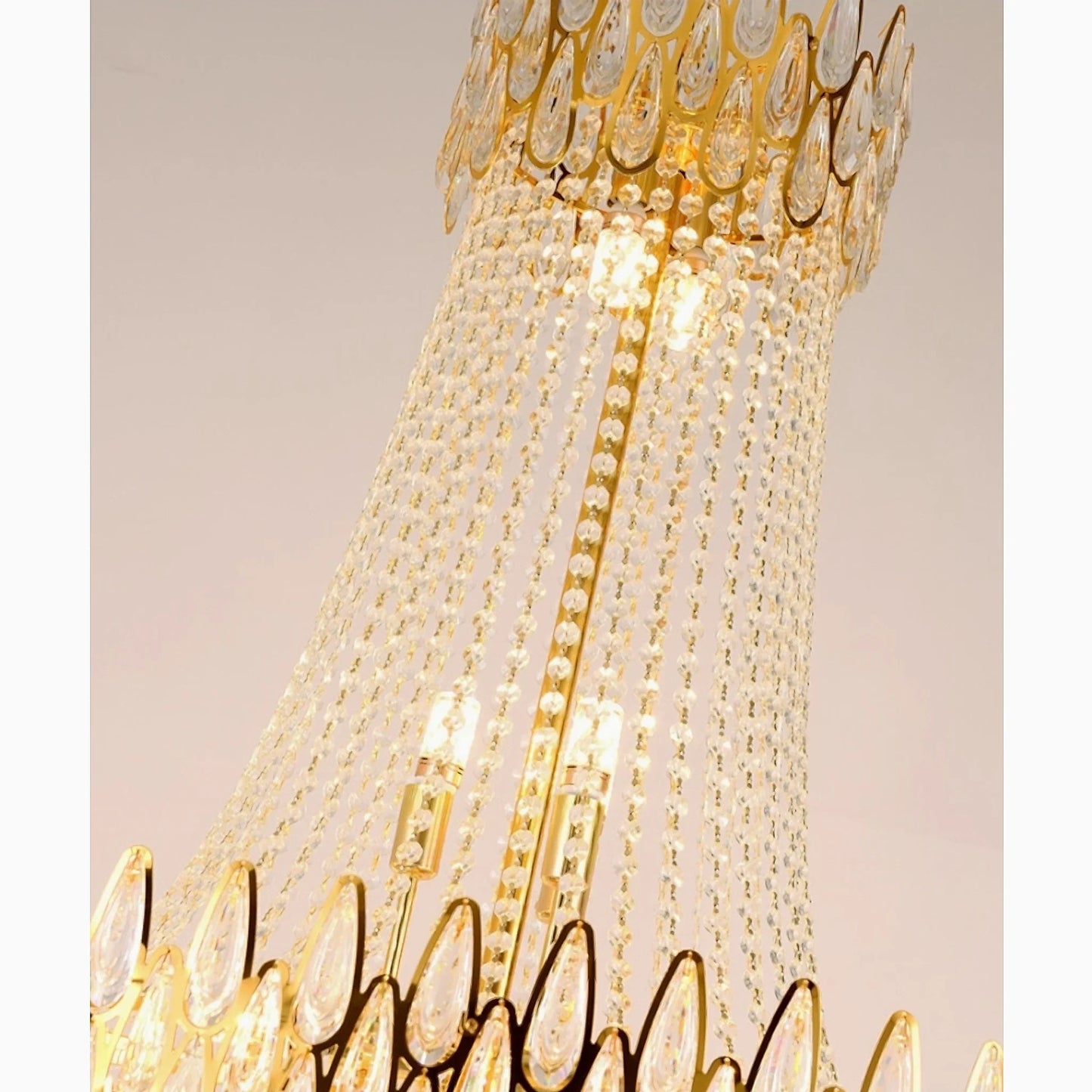 Lupin Gold Crystal Chandelier - Chandeliers | Lucera Lighting