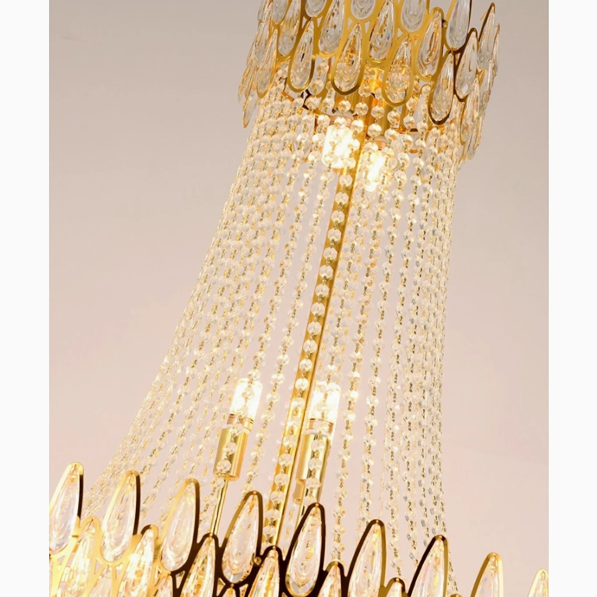 Lupin Gold Crystal Chandelier - Chandeliers | Lucera Lighting