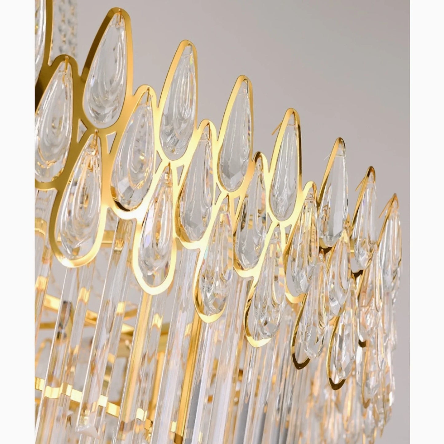 Lupin Gold Crystal Chandelier - Chandeliers | Lucera Lighting