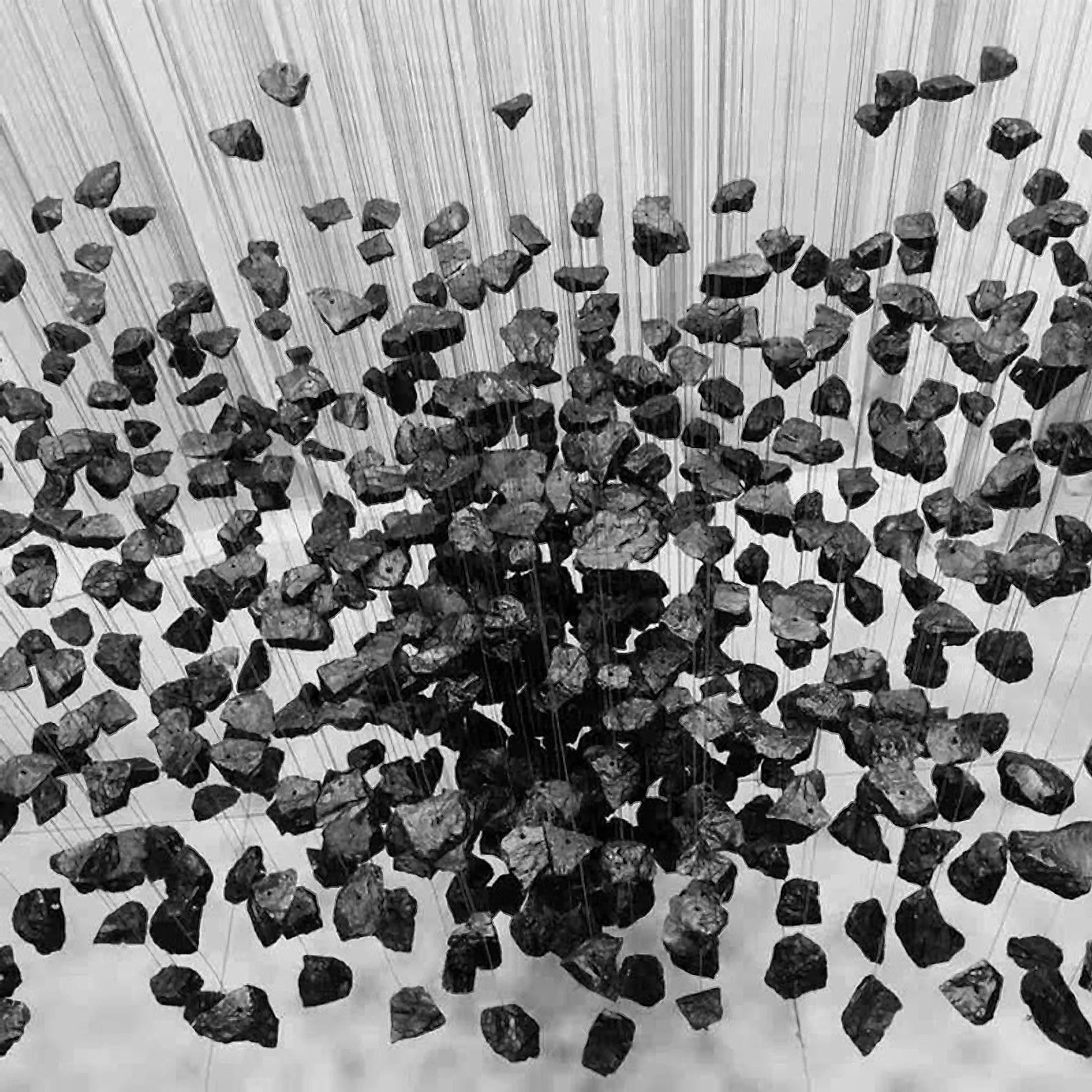 Dorn Floating Crystal Chandelier with Stones - Chandeliers | Lucera Lighting