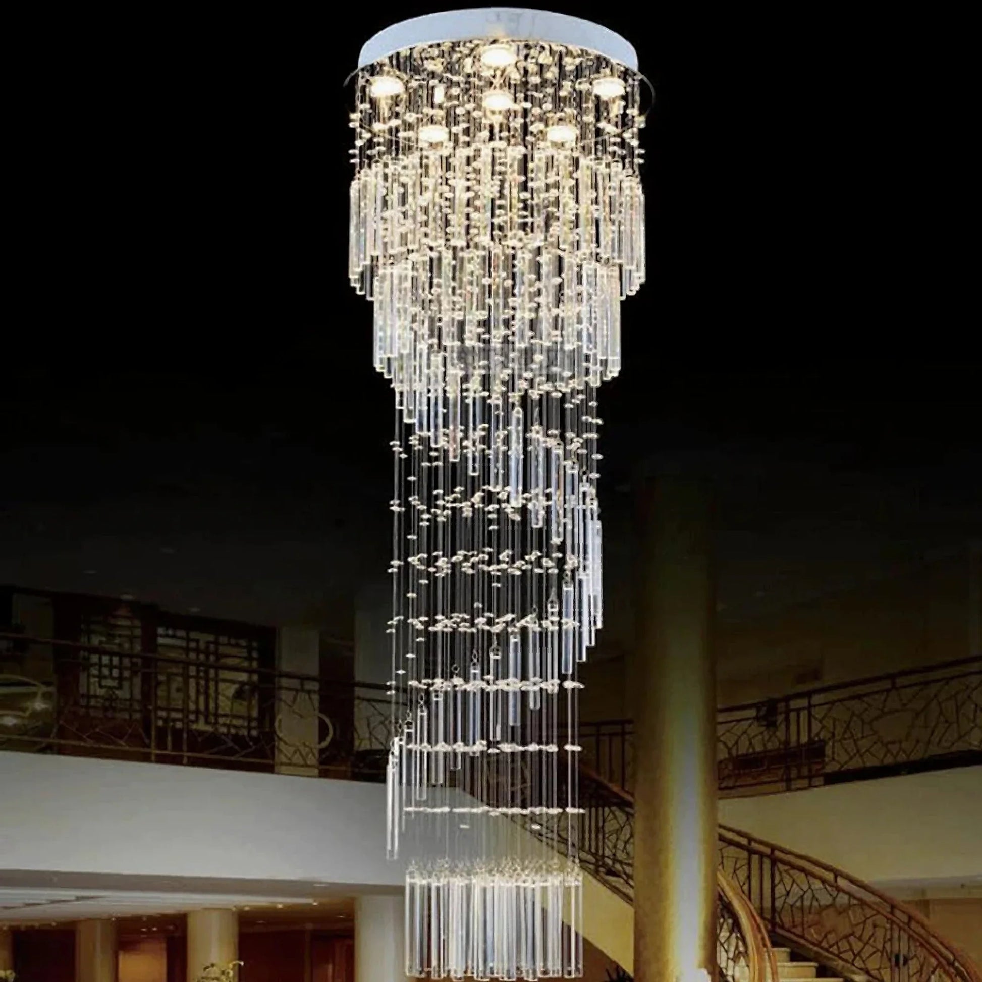 Flint Modern Crystal Flush Mount Chandelier - Chandeliers | Lucera Lighting
