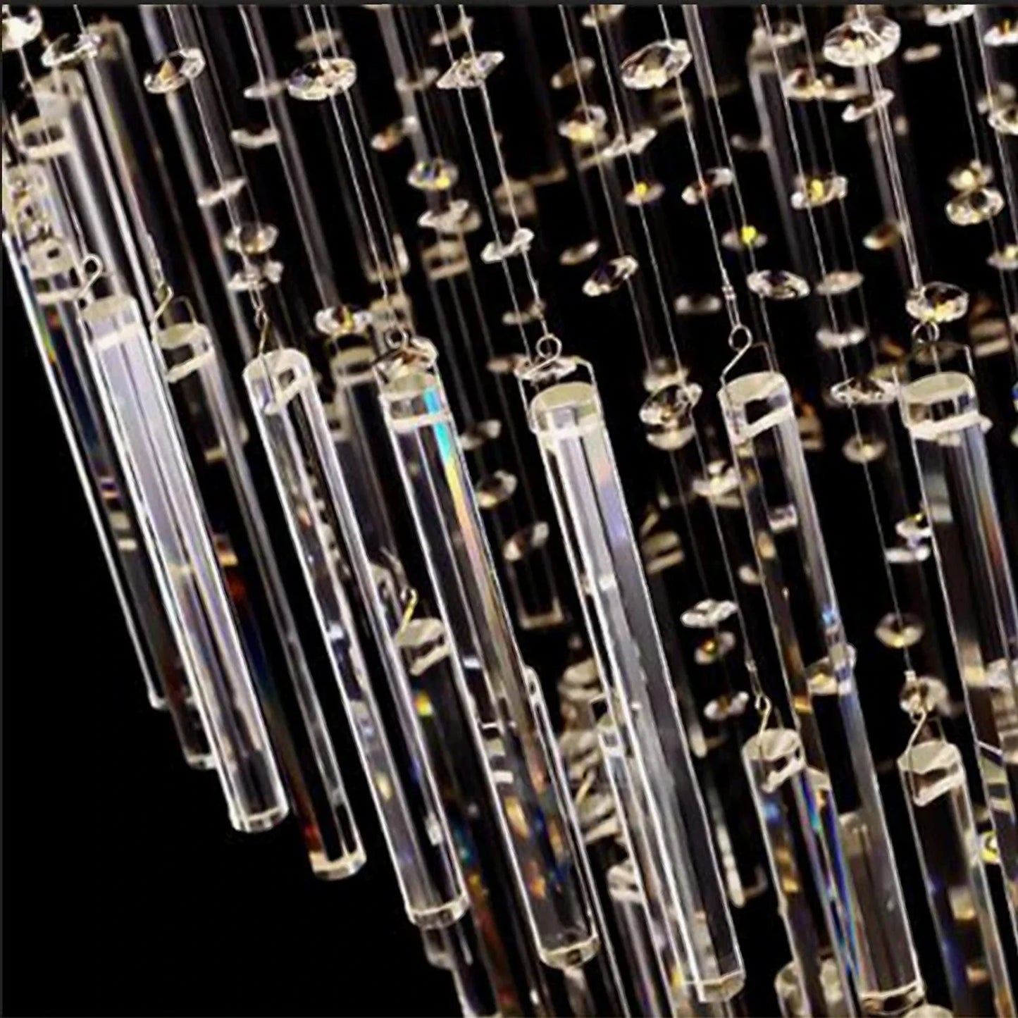 Flint Modern Crystal Flush Mount Chandelier - Chandeliers | Lucera Lighting