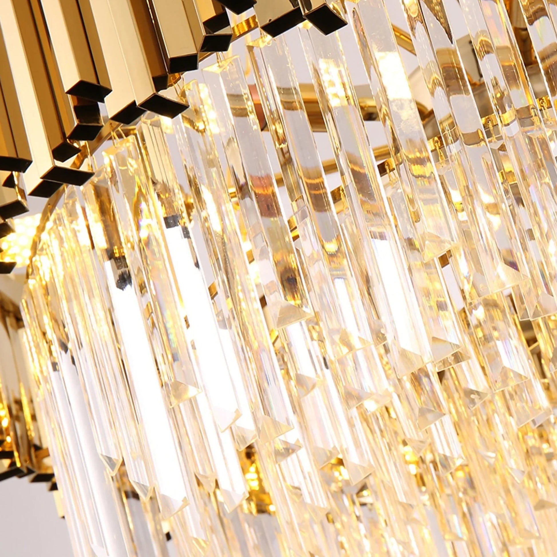 Garnet Grand Gold Crystal Chandelier - Chandeliers | Lucera Lighting