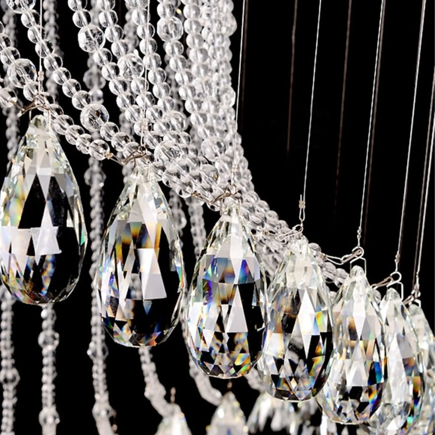 Hazel Spiral Crystal LED Chandelier - Chandeliers | Lucera Lighting