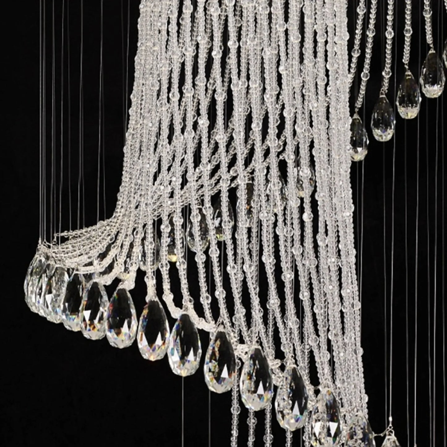 Hazel Spiral Crystal LED Chandelier - Chandeliers | Lucera Lighting