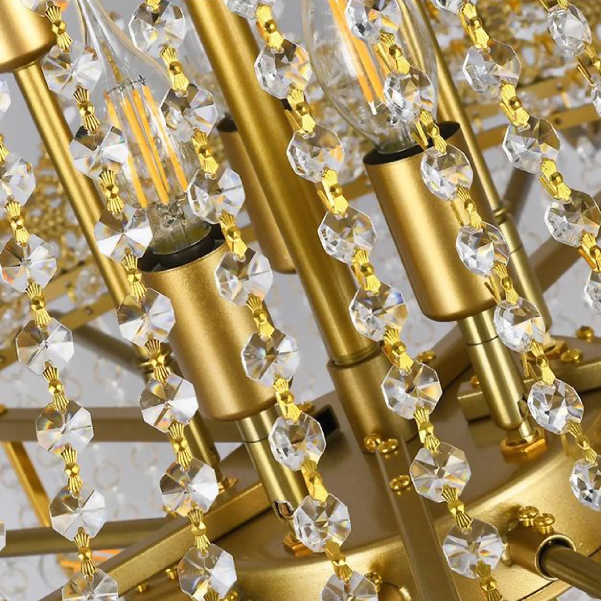 Beck Classical Large Crystal Candle Ceiling Chandelier - Chandeliers | Lucera Lighting