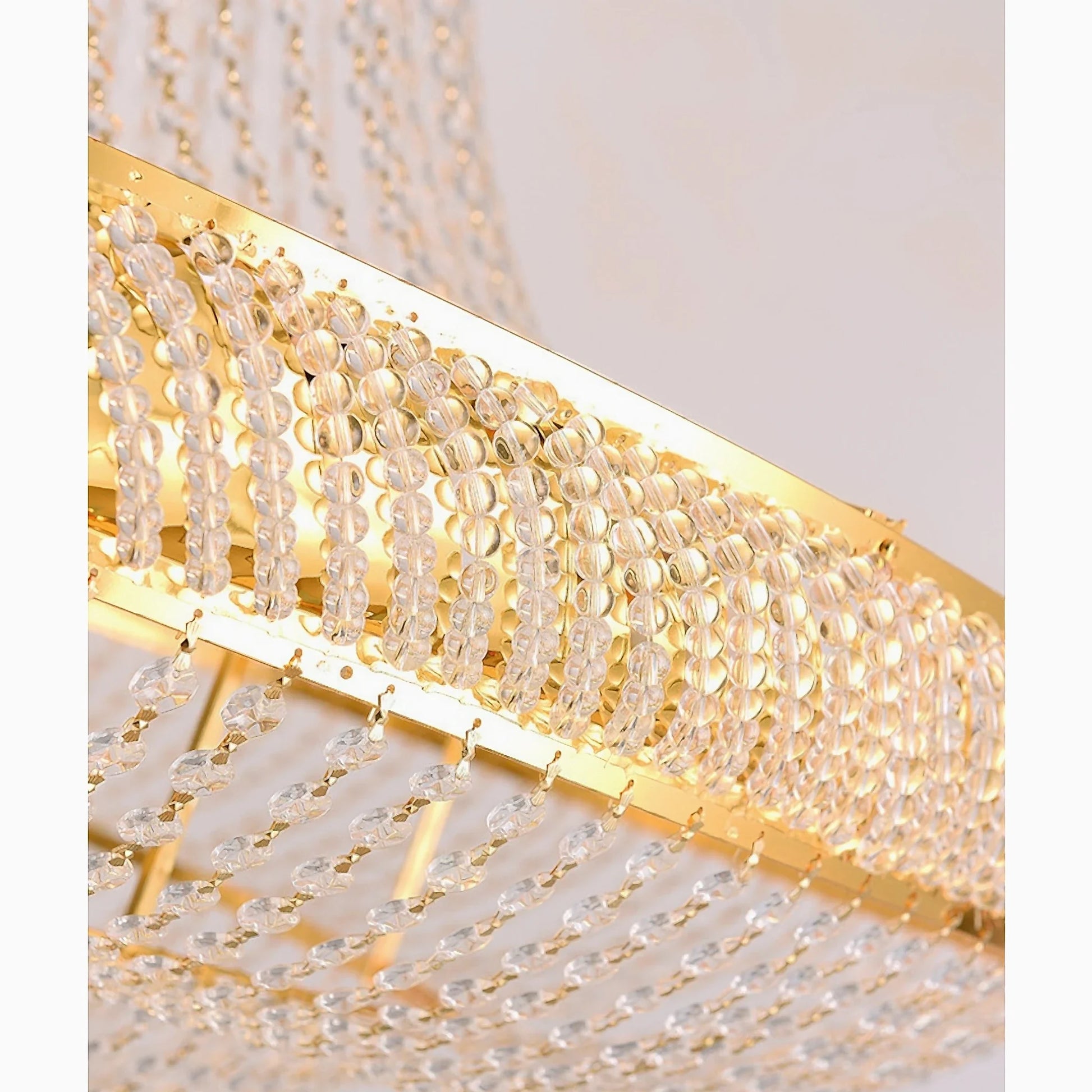 Opal Three-tier Gold Crystal Chandelier - Chandeliers | Lucera Lighting