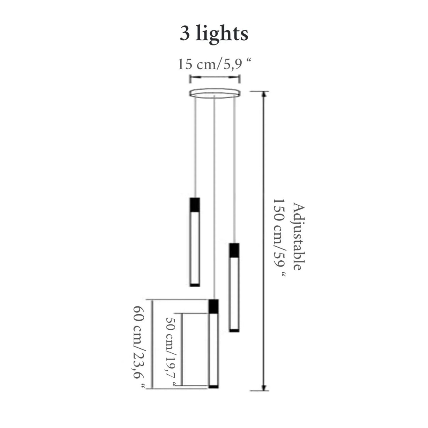 Heather Gold and Black LED Staircase Chandelier - Chandeliers | Lucera Lighting