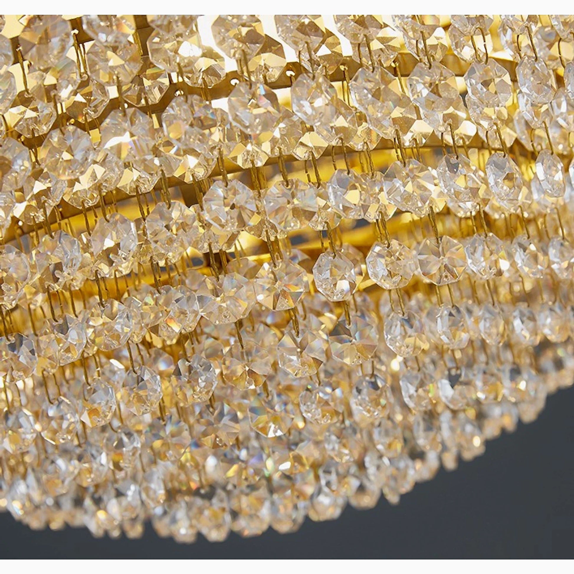 Wick Gold Crystal Ball Chandelier - Chandeliers | Lucera Lighting