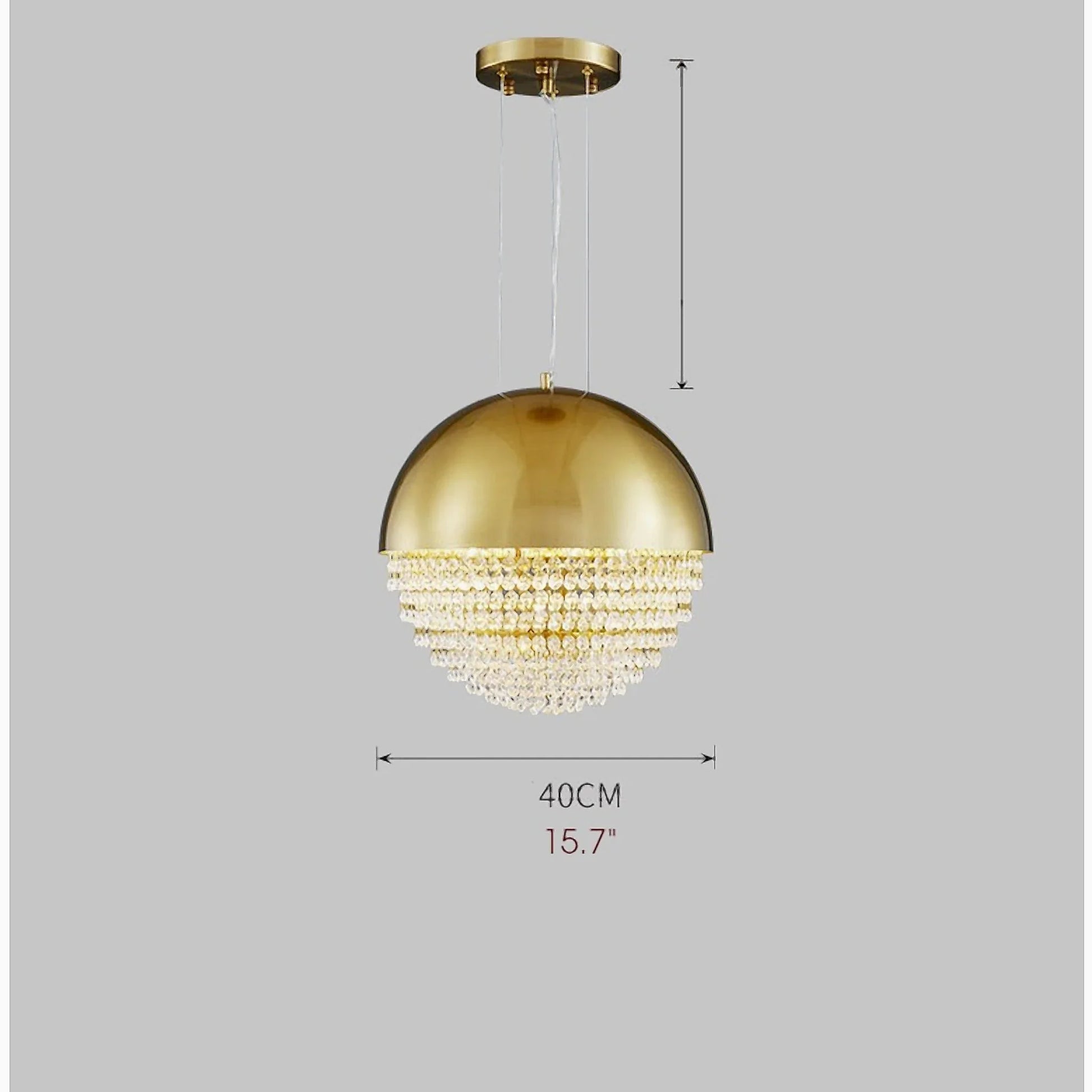 Wick Gold Crystal Ball Chandelier - Chandeliers | Lucera Lighting