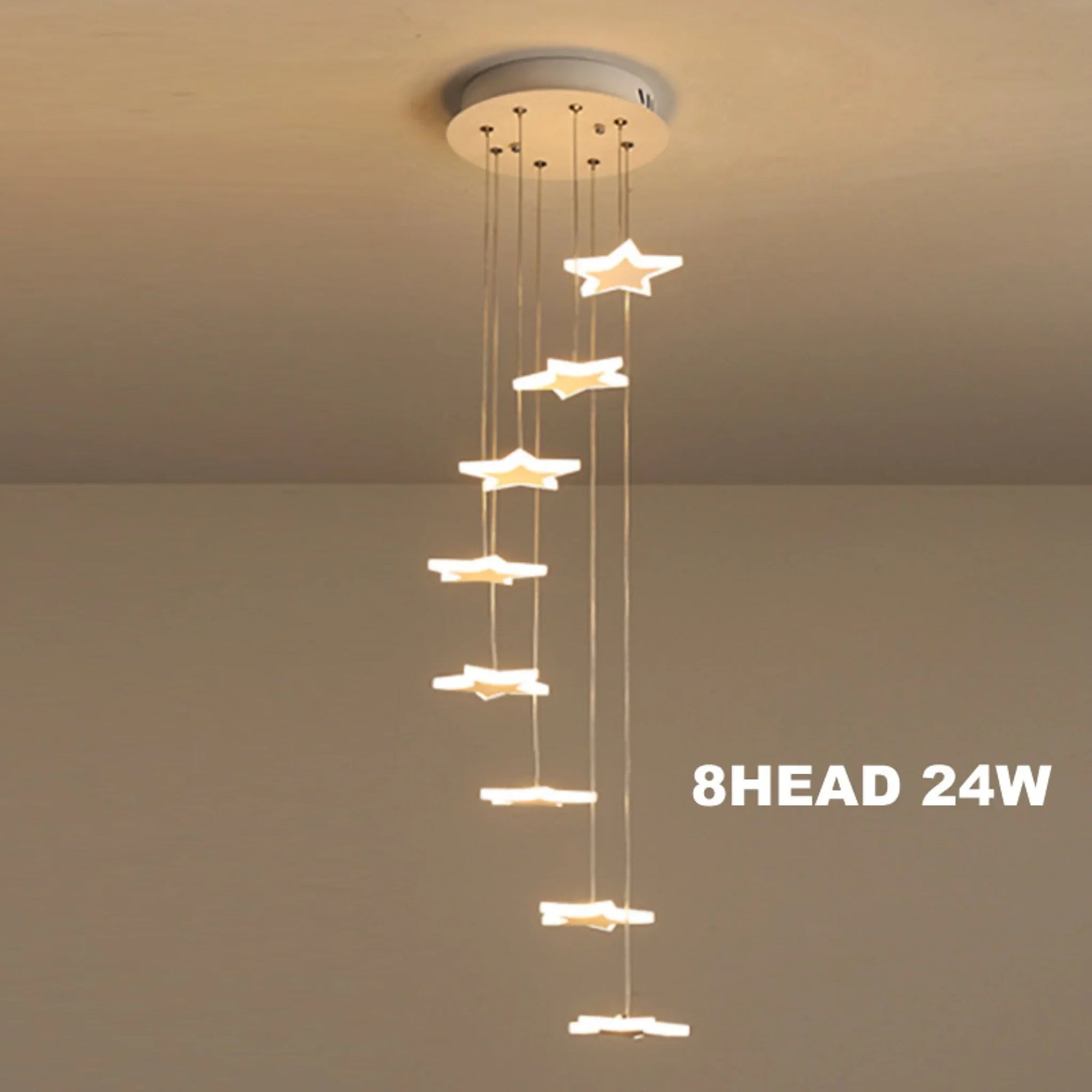 Rowan Star-Shaped Spiral Pendant Chandelier - Chandeliers | Lucera Lighting