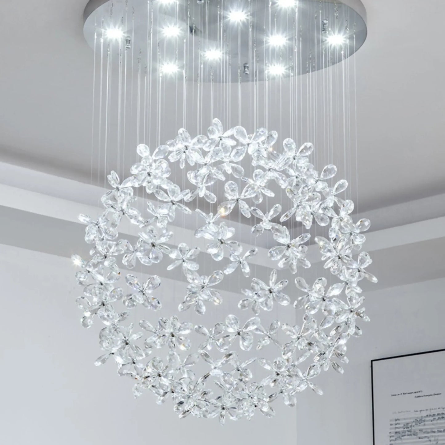 Borage Crystal Butterfly Ceiling Chandelier - Chandeliers | Lucera Lighting
