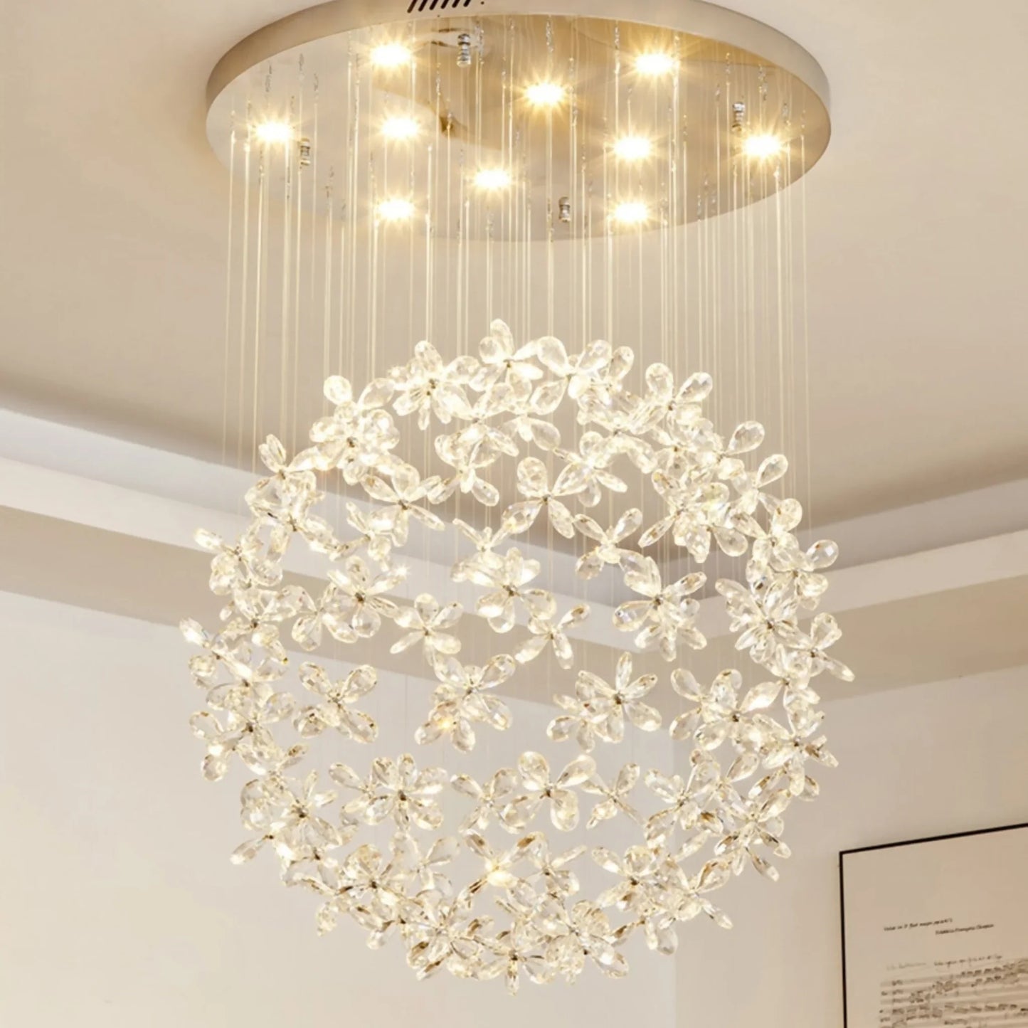 Borage Crystal Butterfly Ceiling Chandelier - Chandeliers | Lucera Lighting