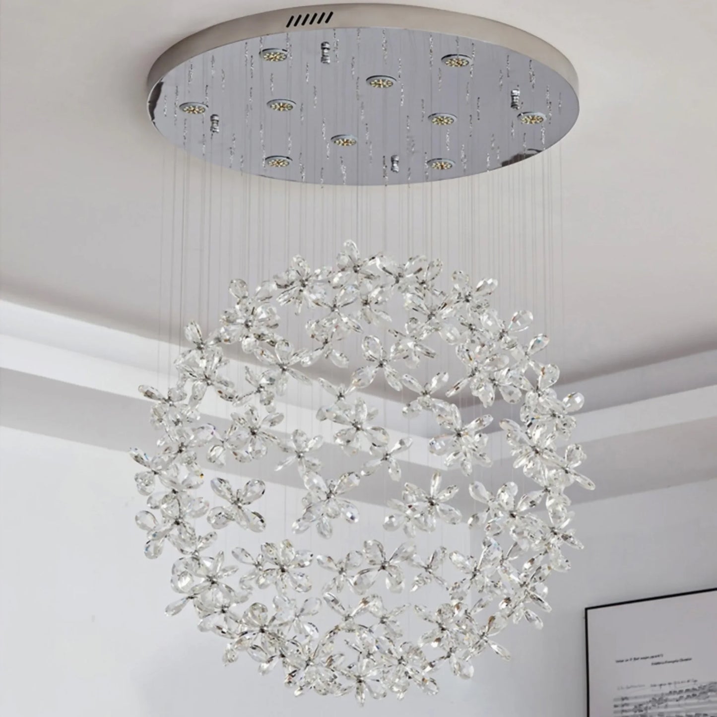 Borage Crystal Butterfly Ceiling Chandelier - Chandeliers | Lucera Lighting