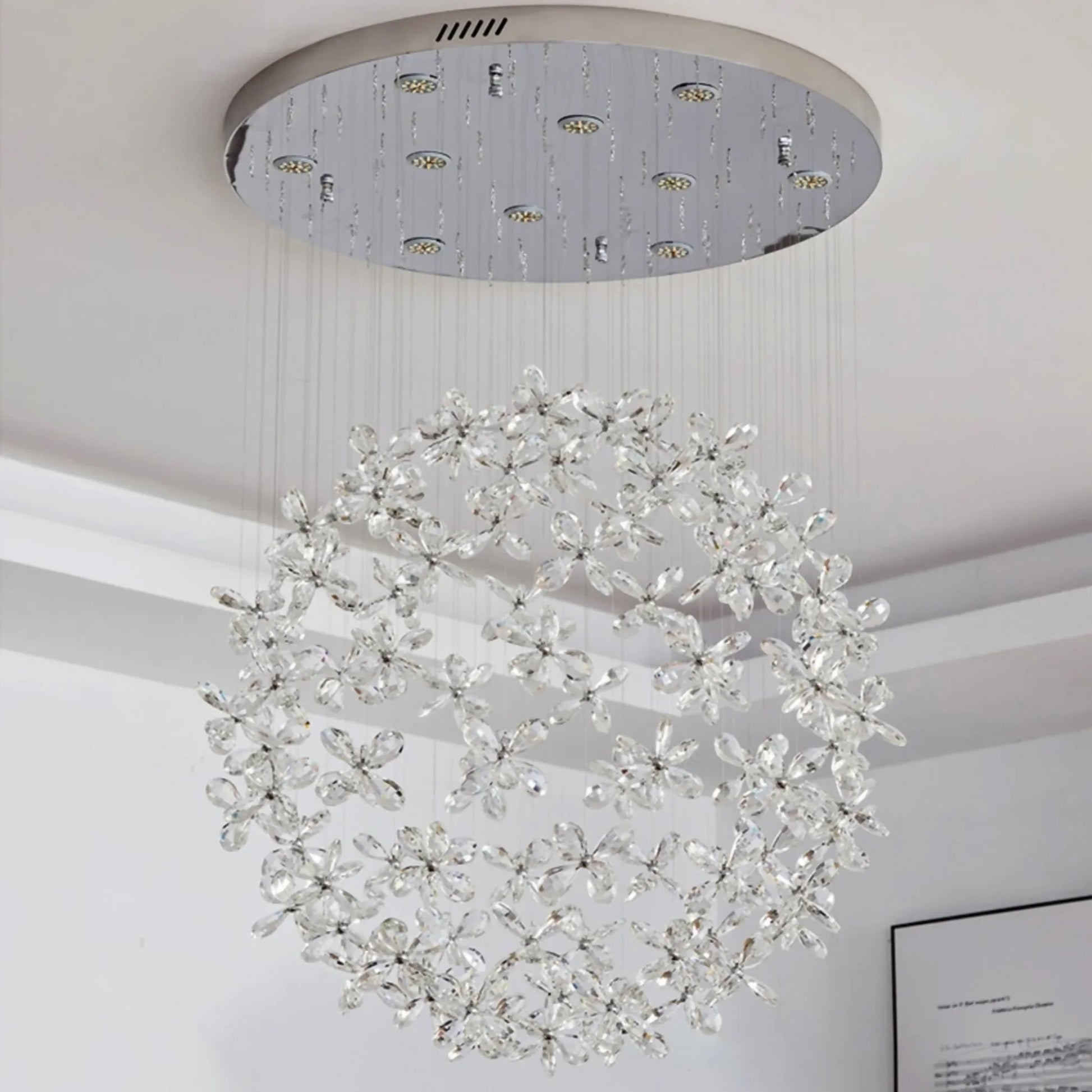 Borage Crystal Butterfly Ceiling Chandelier - Chandeliers | Lucera Lighting