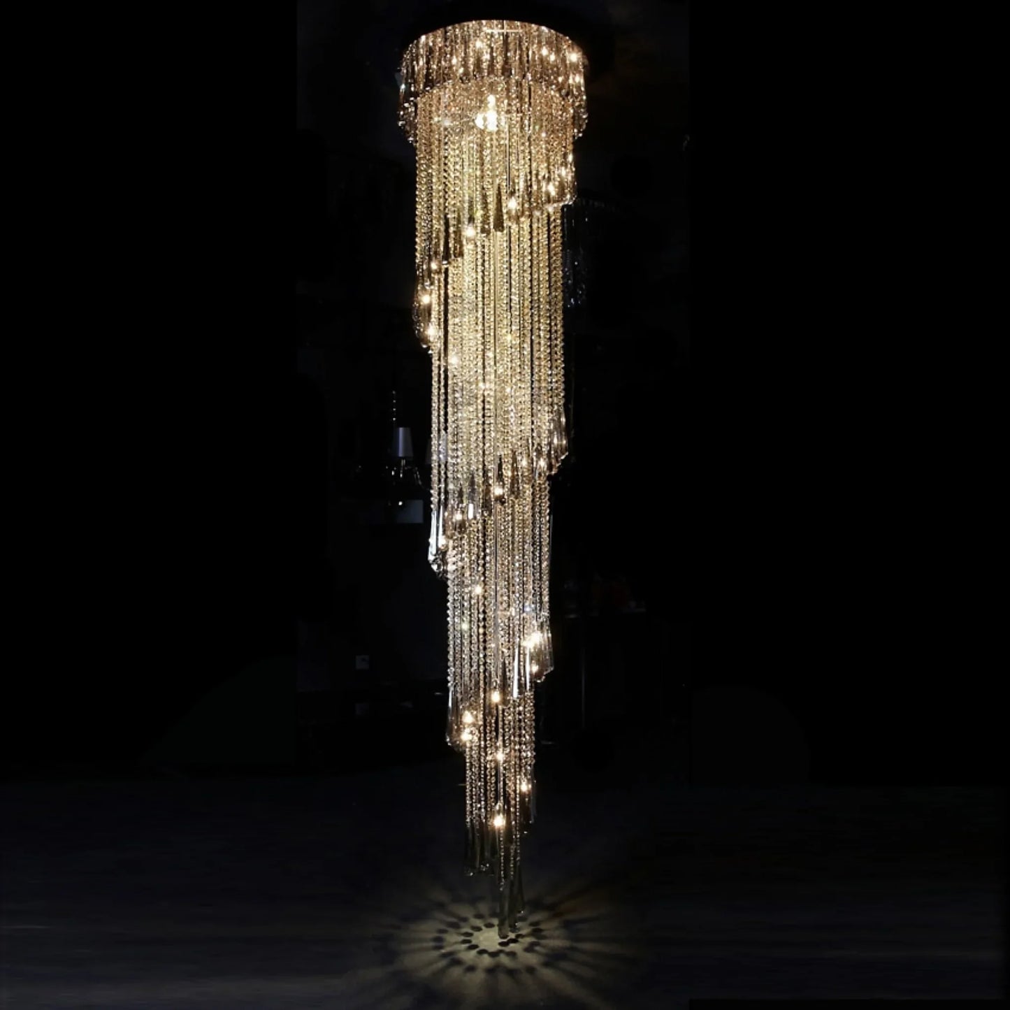 Foxglove Smoke Gray Crystal Chandelier - Chandeliers | Lucera Lighting