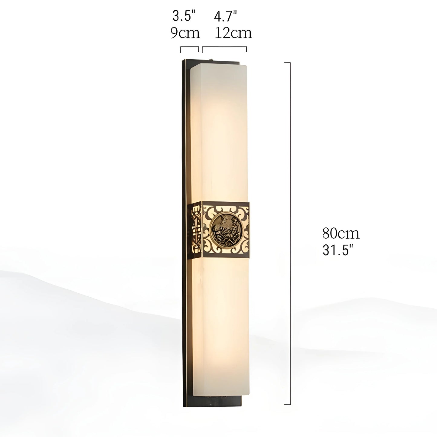 Gusto Royal Chinese Wall Lamp with Marble Accent - Wall Lights & Sconces | Lucera Lighting