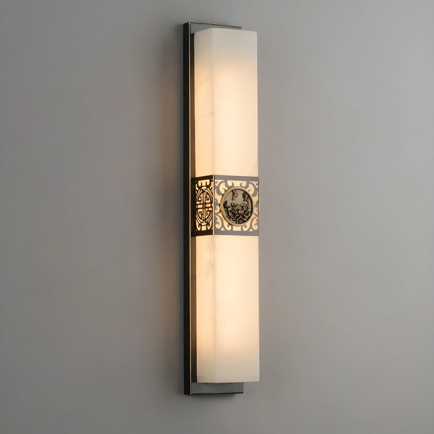 Gusto Royal Chinese Wall Lamp with Marble Accent - Wall Lights & Sconces | Lucera Lighting