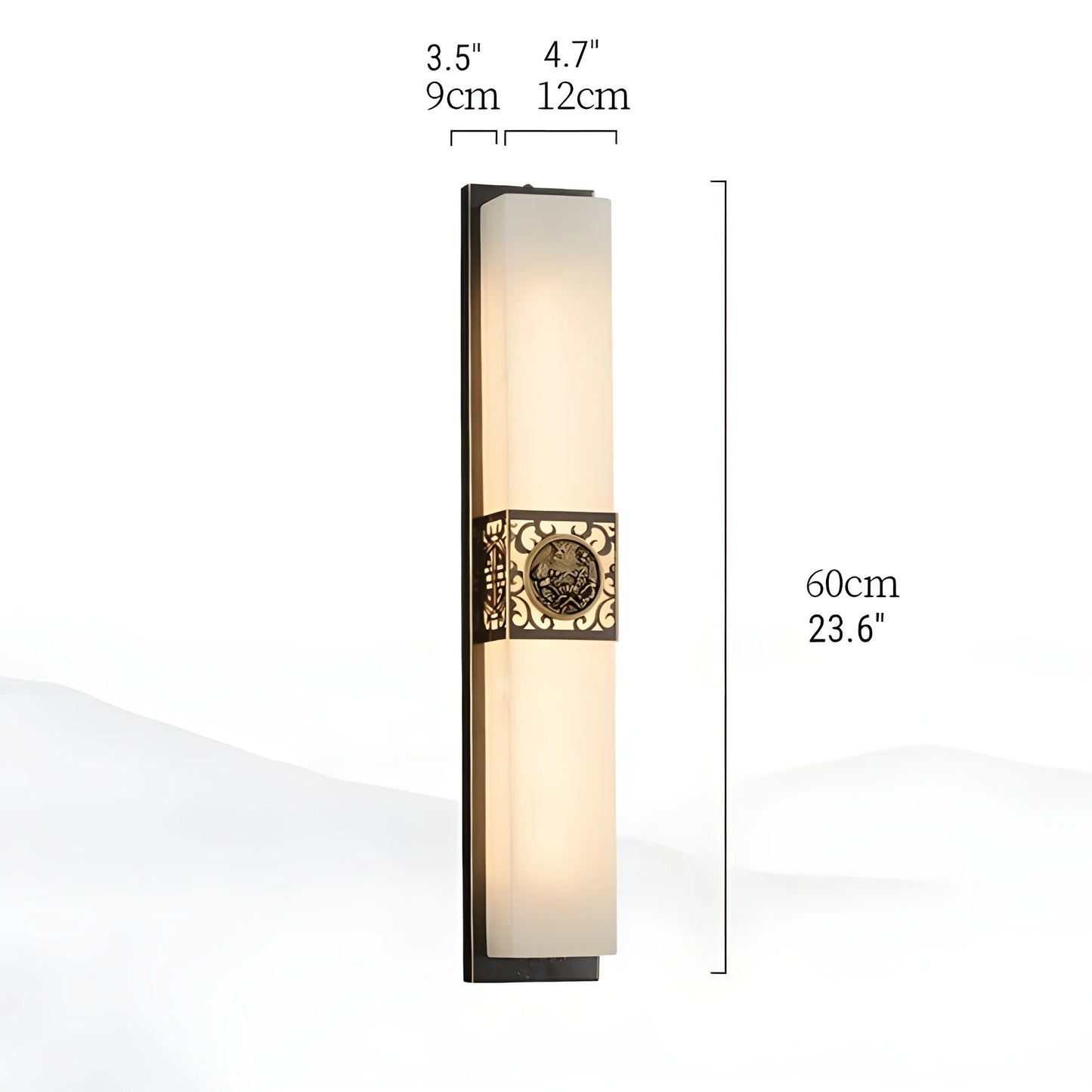 Gusto Royal Chinese Wall Lamp with Marble Accent - Wall Lights & Sconces | Lucera Lighting