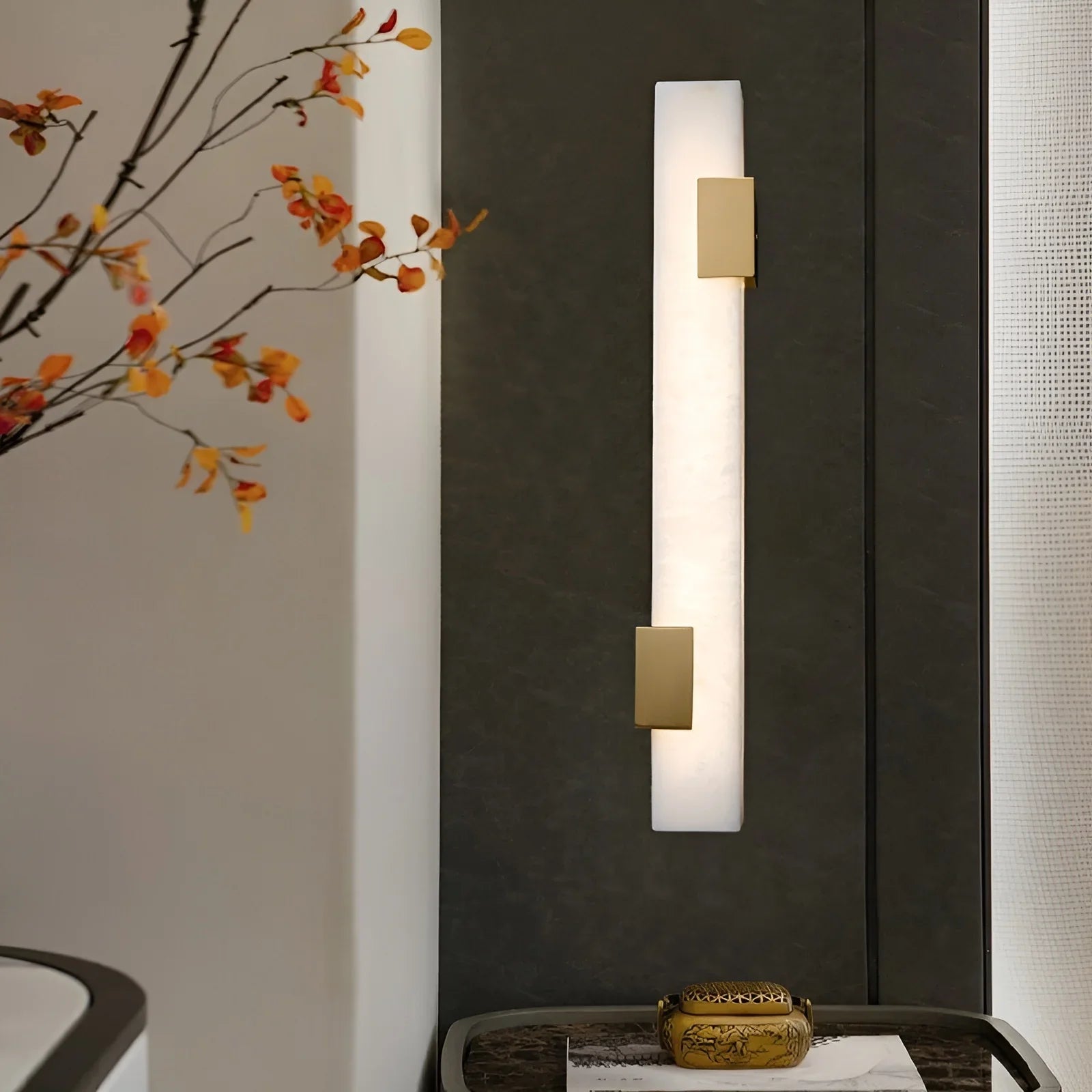 Dendral Futuristic Marble Wall Lamp for Living Room - Wall Lights & Sconces | Lucera Lighting