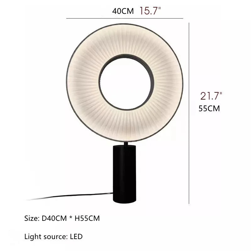 Brio Minimalistic LED Table Lamp with Fabric Pleats - Lamps | Lucera Lighting