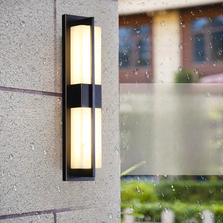 Ulrike Black/Copper Outdoor LED Wall Sconce - Exterior wall | Lucera Lighting
