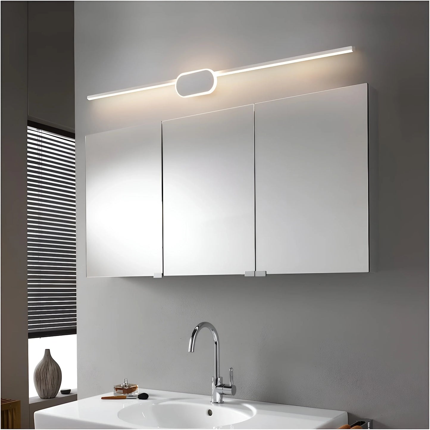 Calando LED Mirror Wall Lamp Black/White - Wall Lights & Sconces | Lucera Lighting