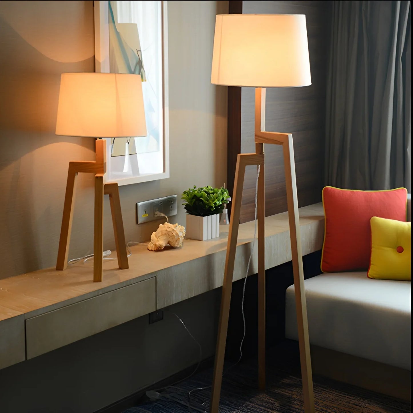 Gusto LED Solid Wood Table Lamp - Lamps | Lucera Lighting