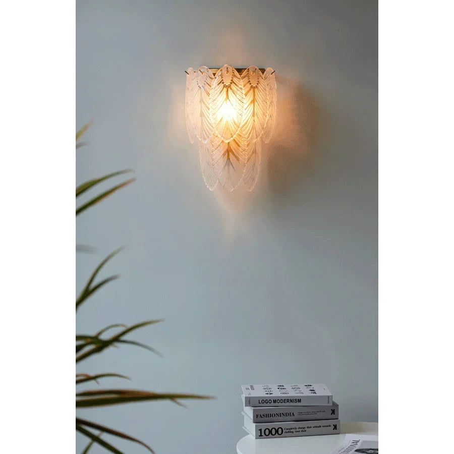 Albenga Feather Wall Lamp for Living Room - Wall Lights & Sconces | Lucera Lighting