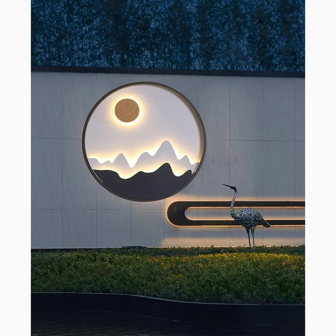 Pascale Modern Round Outdoor Aluminum Wall Lamp - Exterior wall | Lucera Lighting