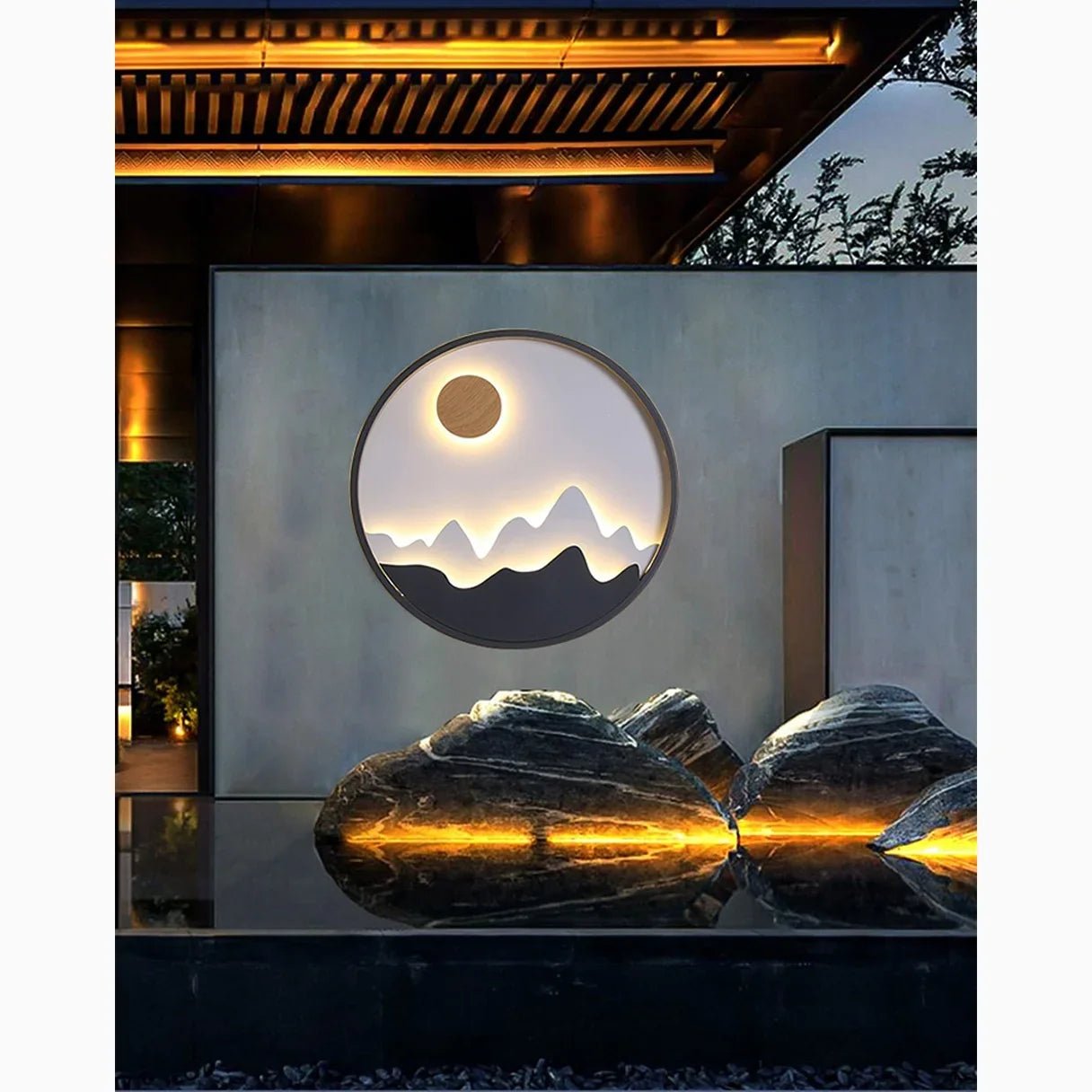 Pascale Modern Round Outdoor Aluminum Wall Lamp - Exterior wall | Lucera Lighting