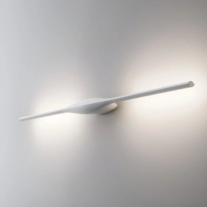 Minimalist Elan wall lamp on clean white studio background with warm 3000K light