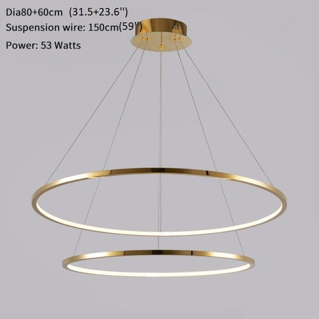 Gorse Large Ring Stainless Steel Light Fixture - Chandeliers | Lucera Lighting
