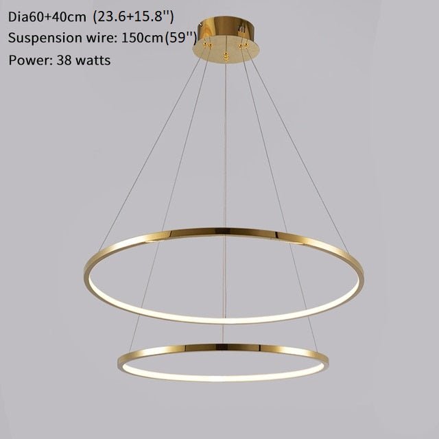 Gorse Large Ring Stainless Steel Light Fixture - Chandeliers | Lucera Lighting