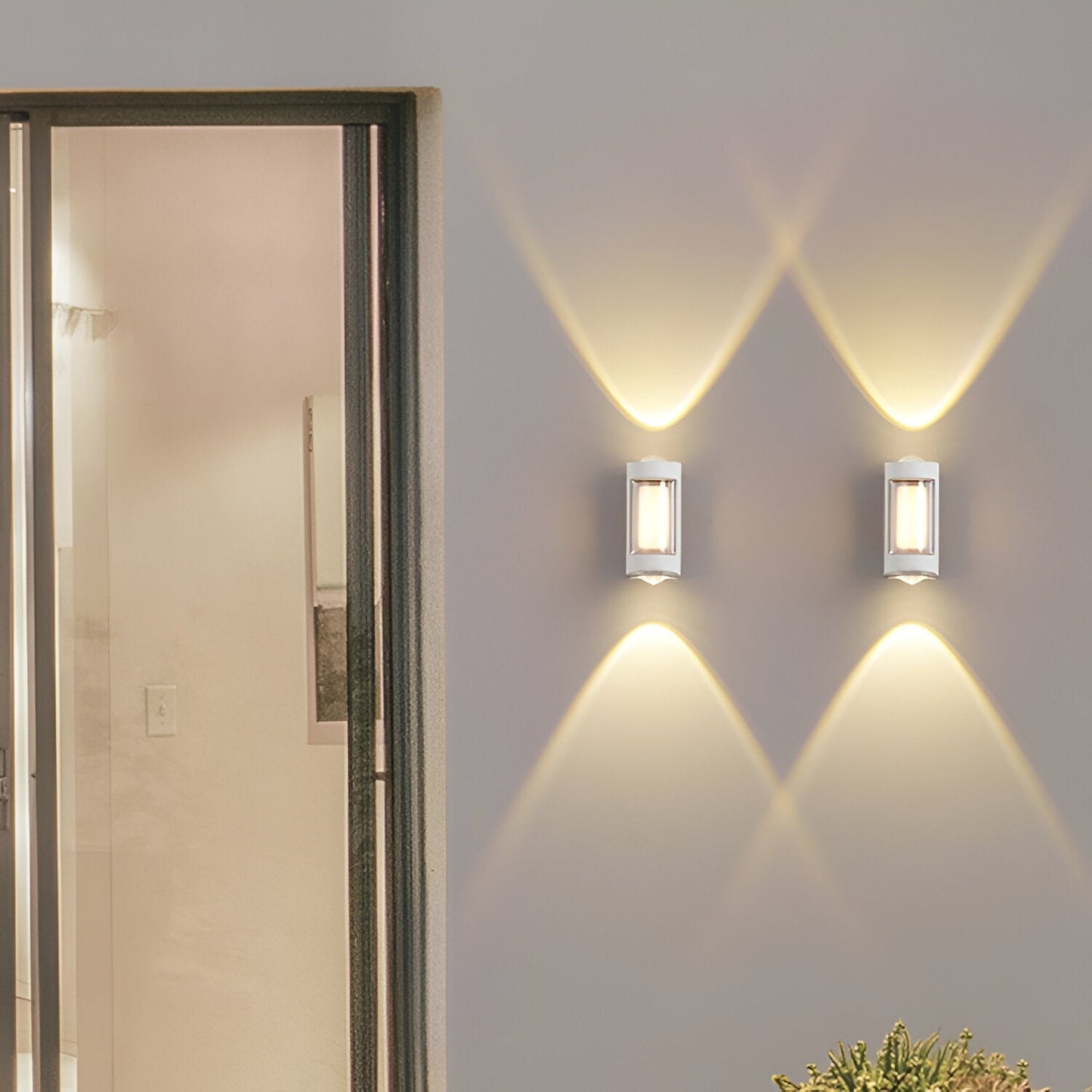 Nordic Cylinder Outdoor Wall Light in Black or White