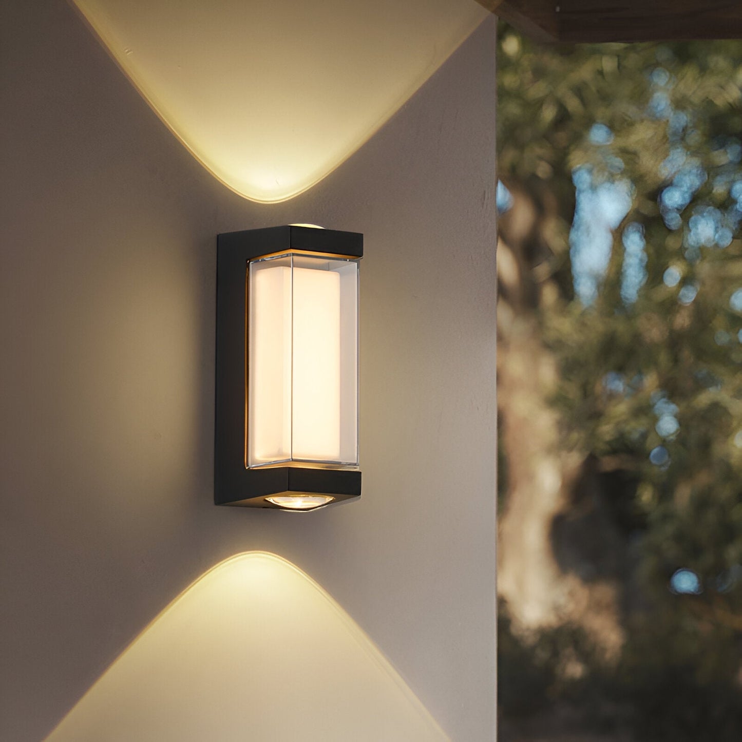 Nordic Cylinder Outdoor Wall Light in Black or White