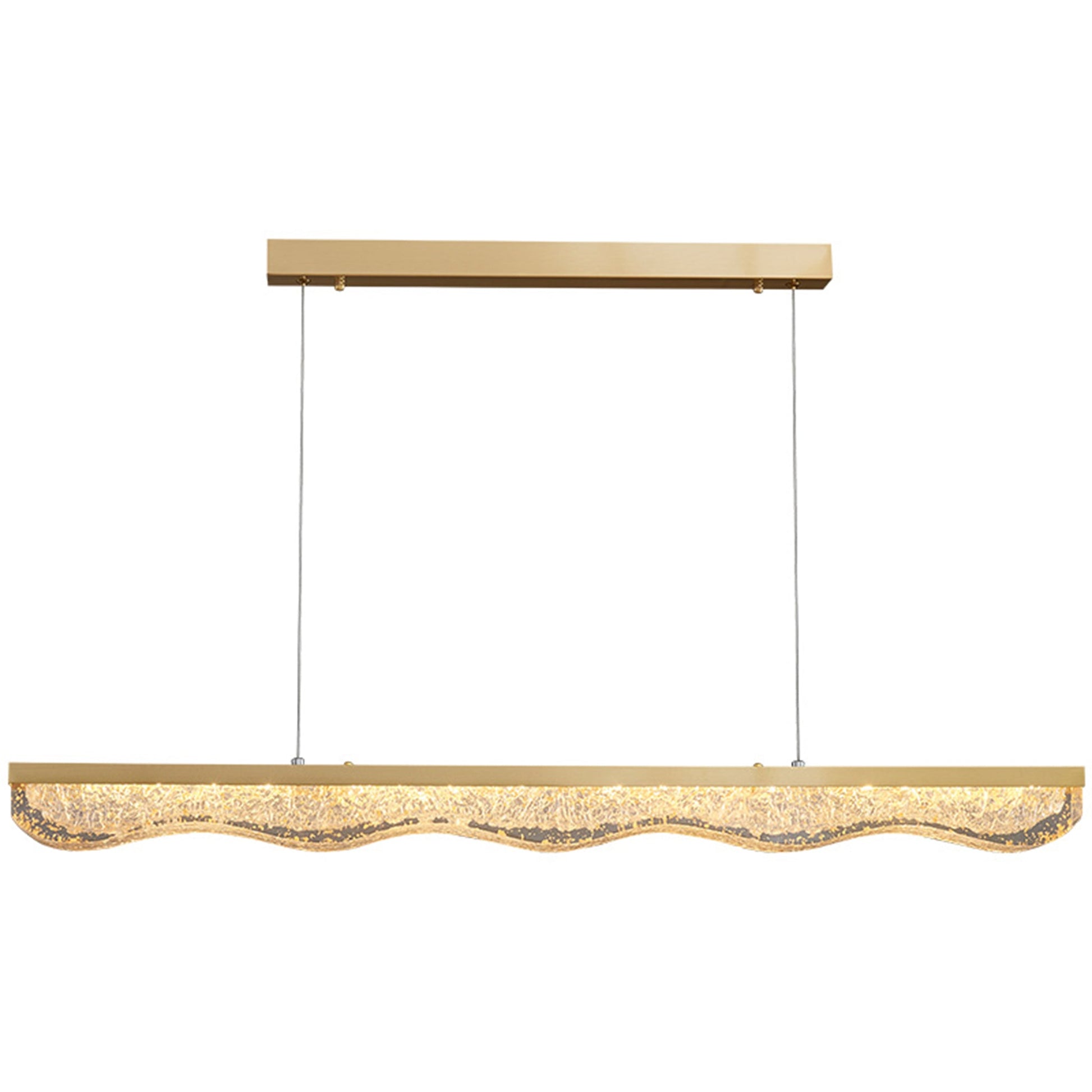 Malachite Rectangle Gold Chandelier - Pendant Lights | Lucera Lighting