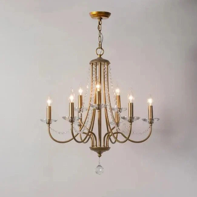 Crest Vintage Crystal Staircase Chandelier - Chandeliers | Lucera Lighting