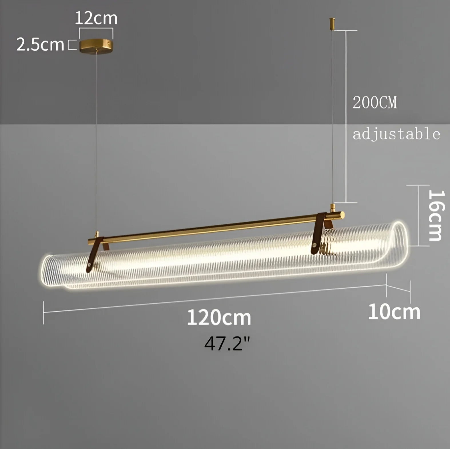 Naphthol Rectangle Metal and Leather Chandelier - Pendant Lights | Lucera Lighting